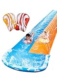 JOYIN 32,5ft/990,6cm Ultralange Doppelte Wasserrutsche, Rasen-Wasserrutsche mit Sprinkler und 2...