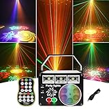 Discolicht, LED 3-in-1-Partylicht mit Wabenmuster, Discokugel-Projektor, Soundaktivierter...