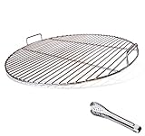 huanniu 304 grillrost Edelstahl rund mit Griff, 54.5 cm Durchmesser für 57 cm Holzkohlegrills z.B...