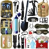 Außen Notfall Survival Kit - Erste Hilfe Set - Survival Ausrüstung - Wasserfilter - Multi-Tool...