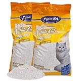 Lyra Pet® 30 Liter White Cat Katzenstreu | Mit Babypuder Duft | Feines Klumpstreu | 350% Saugkraft...