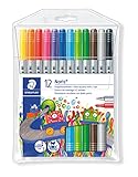 STAEDTLER Doppelfasermaler Noris Club, stabile, eindrucksichere Spitze, auswaschbar, Strichbreite...