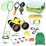 Quuylin Forscherset für Kinder,Fernglas für Kinder,Draussen Forscherset mit...