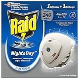 Raid Night & Day Elektrischer Diffusor Fliegen, Mücken und Tigermücken, 1 Diffusor + 1...