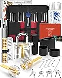 FAHEFANA 38+4-teiliges Lockpicking Set, [2023 Upgrade Version] Dietrich, mit 4 Transparente und 4...