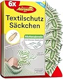 Aeroxon Textilschutzsäckchen – 2x3 Mottenschutz für Kleiderschrank, 3 Monate Schutz gegen...