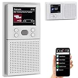 VR-Radio Unterputzradio: Unterputz-WLAN-Internetradio mit Bluetooth & Farbdisplay, DSP, App, 8W...