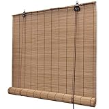 vidaXL Bambusrollo Braun 80x160 cm Rollo Holzrollo Jalousie Faltrollo Fenster
