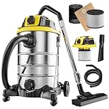 Monzana® Nass Trockensauger 30L 1200W + 1000W Steckdose GS-Zertifiziert 9m Bewegungsradius...