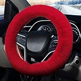 Pahajim Lenkradbezug Fell Lenkradhülle Winter Universal 36-39cm Lenkrad Fellbezug Lenkradschoner...