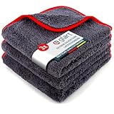 Glart 443TP Mikrofasertücher 3er Set – 600 GSM – 40x40 cm – Flauschige Auto Poliertücher...