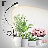 fayleer Pflanzenlampe LED Vollspektrum mit Optischer Linse für Hohe PPFD, Pot Clip Grow Lampe mit...