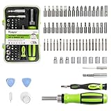 Huepar 65 in 1 Präzision Schraubendreher Ratschen Set inklusive Schlitz/Kreuzschlitz/Torx und mehr...