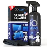 iO Clean Bildschirmreiniger Spray (16oz - 473ml) – Bestes großes Reinigungsset für...
