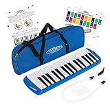 Classic Cantabile FML-32 BU Melodica - Blasharmonika mit 32 Tasten - Tonumfang: f - c³ - Booklet...