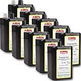 10er Pack 4R25 Nissen Premium 800-6V Hochleistungs- Industrial Longlife Blockbatterie - 6 Volt...