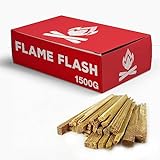 SWISSINNO Flame Flash Natur-Anzündhölzer, die natürliche + umweltfreundliche Anzündhilfe für...