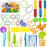 Knete Zubehör Knetwerkzeug Set, 42pcs Formen, Form, Schere, Knete Teigroller mit...