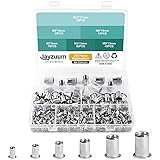 Jayzuum 235 Stück Nietmuttern Sortiment Set, M3 M4 M5 M6 M8 M10 A2-70 Edelstahl Zugnietmutter Rivet...