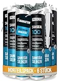 PROCREA® 6x Premium Silikon 'Saniseal 100' (manhattan) [Schimmelresistent] Hochwertiges...