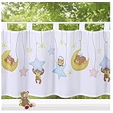 heimtexland ® Scheibengardine Kinderzimmer Fensterdekoration HxB 45x120 cm Kind Baby Deko Gardine...