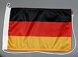Buddel-Bini Bootsflagge Deutschland 20 x 30 cm in Profiqualität Flagge Motorradflagge
