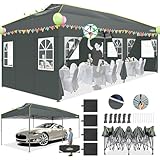 COBIZI Faltpavillon 3x6 Pavillon wasserdicht Winterfest, Pop Up Pavillon Klappbar 3x6 Zelt mit 6...