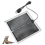 MaxEarn 14W 28x28cm Reptile Heizmatte mit Wärmedämmfolie, Einstellbar Wärmematte Terrarium mit...