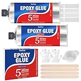 Epoxidkleber 100ml, 2 Komponenten Kleber, Transparent 5 Minuten Epoxidharz Kleber, High-Performance...