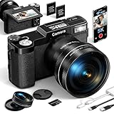 Digitalkamera, 5K 64MP Kameras für Fotografie mit WiFi, 64GB Karte, Autofokus, Einstellbare...