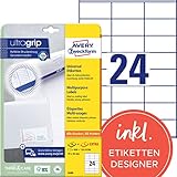 AVERY Zweckform 3490 Adressaufkleber (600 plus 120 Klebeetiketten extra, 70x36mm auf A4, Papier...