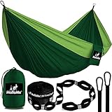 MalloMe Einzel Hängematte (285 x 140cm) Ultraleichte Reise Camping Hängematten für Outdoor 2...