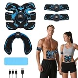 Dresz EMS Bauchmuskeltrainer, EMS Trainingsgerät für Muskeln, 8 Modi & 19 Intensitäten,16...