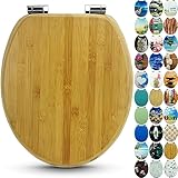 SANFINO® Bambus WC Sitz mit Absenkautomatik, edle Holz-Optik und hochwertige Qualität, hoher...