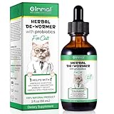 60ml Katzen wurmer Tropfen, Wurm Kraut Liquid Tropfen, Kräuterent wurmer mit Probitika,...
