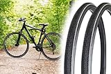 2X Fahrradreifen 28 x 1 5/8 x 1 3/8 Zoll ETRTO 37-622 mit weißer Linie, Reifen für City Bike...