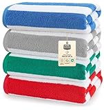 Utopia Towels - Große Strandtücher Cabana-Streifen (76 x 152 cm) - 100% gesponnene Baumwolle,...