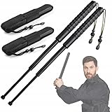 Rosfix Teleskopschlagstock 555 mm – 2er Set mit Gürteletui | Schwarz Chrombeschichtet |...