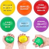 Koogel 6 Stück Stressball Erwachsene, Motivierende Stressbälle Anti Stress Bälle mit Quetos zur...