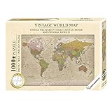Close Up Weltkarte Vintage Puzzle 1000 Teile - Die Welt - 68 x 48 cm Premium Map 2020 - MAPS IN...