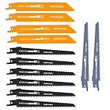 Säbelsägeblatt Set 12tlg, Reciprosägeblätter, Sägeblätter zum Schneiden von Metall, Holz, Holz...