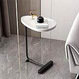 C-förmiger Beistelltisch, moderner kleiner Beistelltisch mit Metallbeinen, vielseitiger...