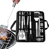 Kuxiptin Grill-Utensilien, Grill-Werkzeugset | 20-teiliges Grillbesteck aus Edelstahl |...