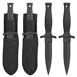 KOSxBO 2er SET Knife Dolch Outdoor Messer in Schwarz Gesamtlänge 23cm perfekt als Survival Messer...