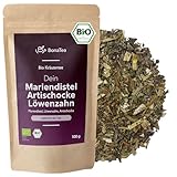 BIO Mariendistel Artischocke Löwenzahn Tee – BonaTea Pure3 Kräutertee ohne Zusatzstoffe und ohne...