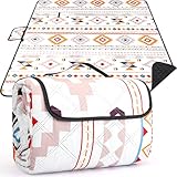 Picknickdecke Wasserdicht Boho 200x200cm,XXL Outdoor Picknick Decke Picknickdecken Groß Stranddecke...