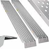 MONZANA® 2X Auffahrrampe 400 kg Tragfähigkeit galvanisierter Stahl 160x22,5x4,5cm rutschfeste...