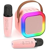 Chennyfun Karaoke Maschine mit 2 Mikrofonen, Karaoke-Spielzeug für Kinder & Erwachsene,Tragbare...