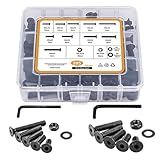 Schrauben- und Mutter-Set, 205 Stück, robust, M6/M8, Set mit Muttern und Unterlegscheiben,...