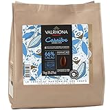VALRHONA - Sack 1 kg Caraïbe 66% - Dunkle Schokolade - Sack Bohnen - 1kg
